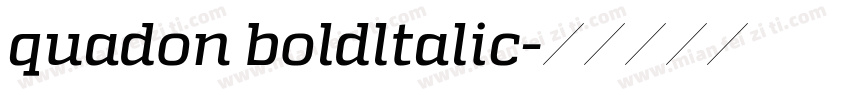 quadon boldltalic字体转换